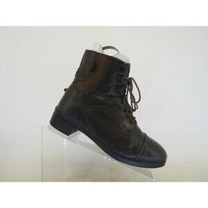 Saxon Brown Leather Laces Ankle Cowboy Boots Womens Size 5 M